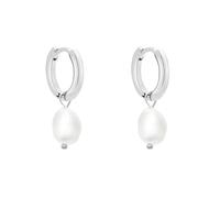 s.Oliver Orecchini - eleganti orecchini a cerchio in acciaio inox lucido - argento - impermeabile e delicato sulla pelle