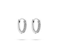 s.Oliver Orecchini - eleganti orecchini a cerchio in acciaio inox lucido - argento - impermeabile e delicato sulla pelle