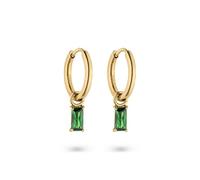 s.Oliver Orecchini - eleganti orecchini a cerchio in acciaio inox lucido - oro, impermeabili e delicati sulla pelle