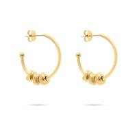 s.Oliver Orecchini - eleganti orecchini a cerchio in acciaio inox lucido - oro, impermeabili e delicati sulla pelle