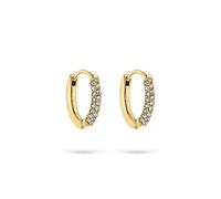 s.Oliver Orecchini - eleganti orecchini a cerchio in acciaio inox lucido - oro, impermeabili e delicati sulla pelle