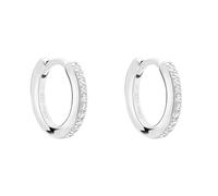 s.Oliver Orecchini - Eleganti orecchini a cerchio in argento sterling 925 lucido, impermeabili e delicati sulla pelle