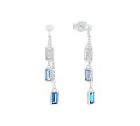 s.Oliver Orecchini a perno Orecchinida Donna in Argento 925, con zirconi sintetici, 3,4 cm, Argento, Forniti in confezione regalo per gioielli