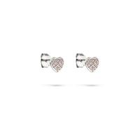s.Oliver Orecchini per bambini - Orecchini in argento 925 lucido con zirconi - Colore argento - 0,7 cm - Chiusura a farfalla - Impermeabile e delicato sulla pelle