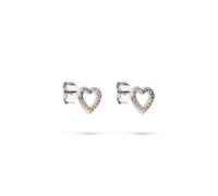 s.Oliver Orecchini per bambini - Orecchini in argento 925 lucido con zirconi - Colore argento - 0,7 cm - Chiusura a farfalla - Impermeabile e delicato sulla pelle