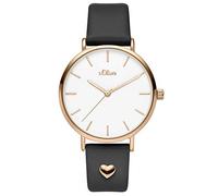 s.Oliver Orologio Analogico Quarzo Donna con Cinturino in Pelle SO-3746-LQ