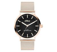 s.Oliver orologio da donna - Rotondo - Oro rosa - 38 mm - Elegante orologio da donna in acciaio inossidabile lucidato con movimento al quarzo - 5 ATM impermeabile - antigraffio