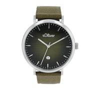 s.Oliver Orologio da polso al quarzo da uomo in acciaio inossidabile con cinturino in nylon - 2034602