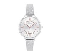 s.Oliver Orologio da polso con cinturino in metallo da donna, colore argento, impermeabile 3 bar, idea regalo, in confezione regalo, 2040106