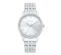 s.Oliver Orologio da polso da Donna al quarzo Analogico, con Bracciale in Acciaio Inossidabile, Argento, impermeabile a 5 bar, fornito in confezione regalo