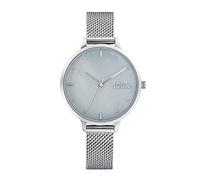 s.Oliver Orologio da polso da Donna al quarzo Analogico, con Bracciale in Acciaio Inossidabile, Argento, impermeabile 3 bar, fornito in confezione regalo