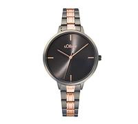 s.Oliver orologio da polso da donna al quarzo analogico, con bracciale in acciaio inossidabile, bicolore, impermeabile fino a 3 bar, fornito in confezione regalo, 2033514