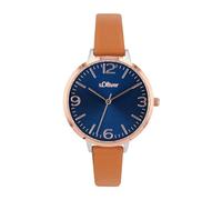 s.Oliver Orologio da polso da Donna al quarzo Analogico, con Cinturino in pelle, bicolore, impermeabile 3 bar, fornito in confezione regalo