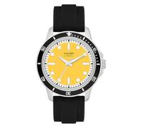 s.Oliver Orologio da uomo - rotondo - argento - 42 mm - orologio in metallo con movimento al quarzo sul cinturino in silicone con fibbia ad ardiglione, orologio analogico - impermeabile 5 ATM