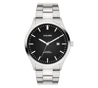 s.Oliver orologio da uomo - Rotondo - argento - 42 mm - Uhr in metallo con movimento al quarzo am Edelstahlband con Faltschließe - orologio da polso analogico - 5 ATM impermeabile - antigraffio