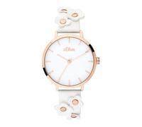 s.Oliver Orologio Analogico Quarzo Donna con Cinturino in Pelle SO-3699-LQ