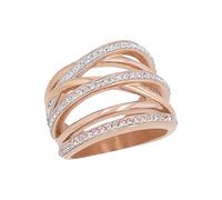 s.Oliver Ring Anelli da Donna in Acciaio Inossidabile, con cristallo, color rosa, in confezione regalo, 2020963