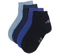 s.Oliver Socks - S21008, Calzini per bambini e ragazzi, blu (Blau (blue 30)), 31/34, Pacco da 4