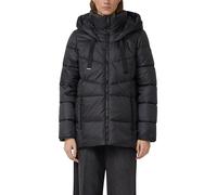 s.Oliver Steppjacke mit Stehkragen und Kapuze Giacca Buffer con Cappuccio, 9999_Nero, 40 Donna