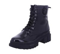 s.Oliver Stivali da donna Lace Boot Flat 5-25210-43 Black Patent, taglia 37 EU, Black Patent, 37 EU