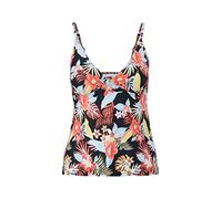 s.Oliver SUKI-12 Parte Superiore di Costume Tankini, Stampa Floreale Nera, 44/A Donna