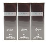 S.Oliver Superior Uomo Gel Doccia 3 x 200 ML Lusso Doccia Gel per Uomo
