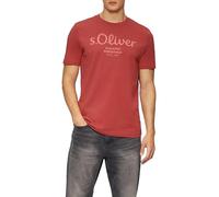 s.Oliver T-Shirt con Logo Stampato, Amapola, XL