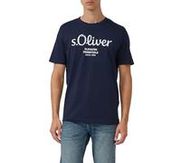 s.Oliver T-Shirt con Logo Stampato, Blu Navy, 3XL