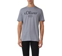 s.Oliver T-Shirt con Logo Stampato, Grigio Ardesia, XL