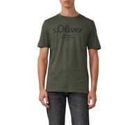 s.Oliver T-Shirt con Logo Stampato, Verde Oliva, XL