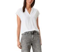 s.Oliver Viskose Shirt im Materialmix T, Bianco, M Donna