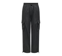 Only ONLCASHI Cargo Pant Wvn Noos Pantaloni, Raven, MW / 32L Donna