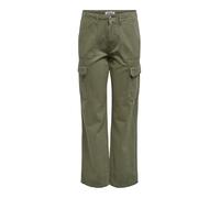 Only - Pantaloni cargo a gamba dritta kaki-Verde S