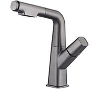 s para Lavabo de Baño, Regolabile con Rociador Extraíble, de y Baño, Ducha Cromada, Diseño, Alta Calidad, Grigio Pistola