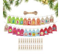 s Per L'Avvento Di Natale - Riutilizzabile Riempibile Natale 24 Giorni, Artigianato Festival Con Clip - Per Adulti Famiglia Amici Dolci Cioccolato Giocattoli Compleanno