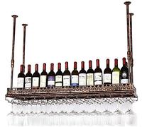 s Portabottiglie da appendere portabottiglie sottosopra rack per calici portabottiglie da cucina bar ristorante portabicchieri 80 x 35 cm (colore: 60 x 35 cm)