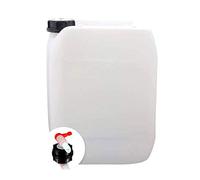 S-Pro - Tanica per Acqua Potabile & liquidi 10l - Contenitore con 1x Rubinetto & Tappo a Vite DIN51 - Serbatoio Acqua da Bere Sicuro per Alimenti & Privo di BPA per Interni & Esterni - Vuoto