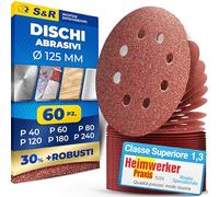 S&R 60 Dischi Abrasivi 125mm PREMIUM Grana 40-240 Orbitale