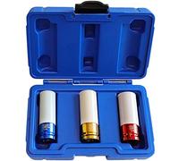 S&R Bussole per cerchi in lega. Dadi 1/2 (17 19 21 mm). Bussole per chiave a impulsi avvitatore a impatto (Set 3 Bussole)