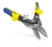 S&R Cesoie per Lamiera Professionali 250 mm, Forbici da Lattoniere, Cesoie per Cartongesso - TAGLIO DRITTO - Lame Lunghe 35 mm CrMo per Lamiera, Metalli, Rame, Allumino e Profili di Acciaio.