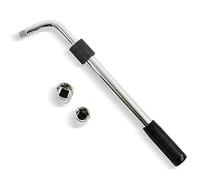 S&R Chiave per Ruote Auto 1/2" Telescopica (30-45 cm) con 4 Bussole 17-19-21-23 mm. Set Completo in Acciaio cromato.