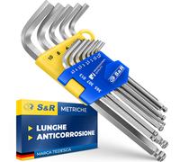 S&R Chiavi a Brugola Set Brugole Metriche Lunghe Kit Brugole di 13 Chiavi