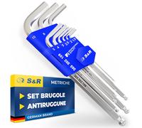 S&R Chiavi a Brugola Set Brugole Metriche Lunghe Kit Brugole di 9 Chiavi