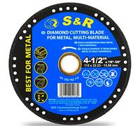 S&R Disco Diamantato 115 mm per Smerigliatrice per Taglio Metallo | Ferro Pietra Legno Plastica. Mola da taglio multimateriale