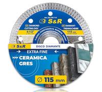 S&R Disco Diamantato 115 piastrelle. Disco diamantato Gres Porcellanato Piastrelle Ceramica Granito Marmo. Dischi Flessibile 115 mm Mola Extra Fine per Smerigliatrice 115mm.