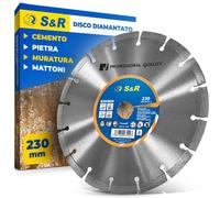 S&R Disco Diamantato Smerigliatrice 230 x 22,2 mm Standard Universale per
