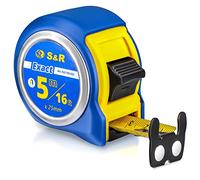 S&R Metro a Nastro 5 metr in MM e INCH con Magneti. Resistente, Preciso, Professionale