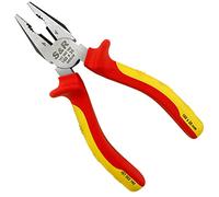 S&R Pinza da Elettricista Universale 160 mm VDE 1000V - Acciaio Cr-V Forgiato | Pinza Combinata Professionale per Fili Medi Ø3,6 mm e Rigidi Ø2,4 mm | Impugnatura Ergonomica Antiscivolo