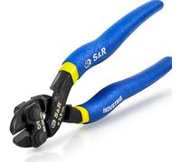 S&R Tagliabulloni Tronchesi Cesoia per Ferro Reti e Bulloni di Ø 3,6 mm. Tronchesina da 20 cm in acciaio 60 con bordi temprati a induzione HRC58-62. Professionale e Ergonomica