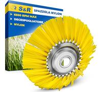 S&R Testina Spazzola Decespugliatore Nylon Ø200mm Gialla